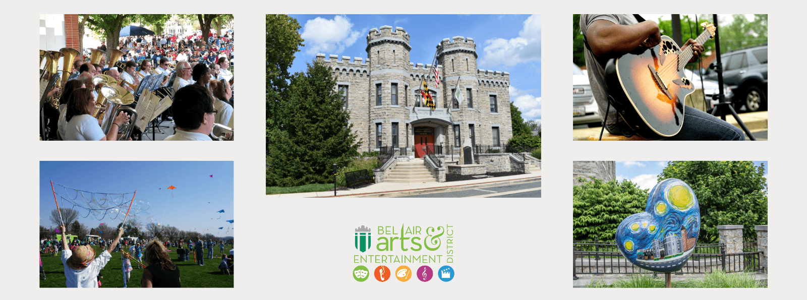 Town of Bel Air Arts and Entertainment District header image. 