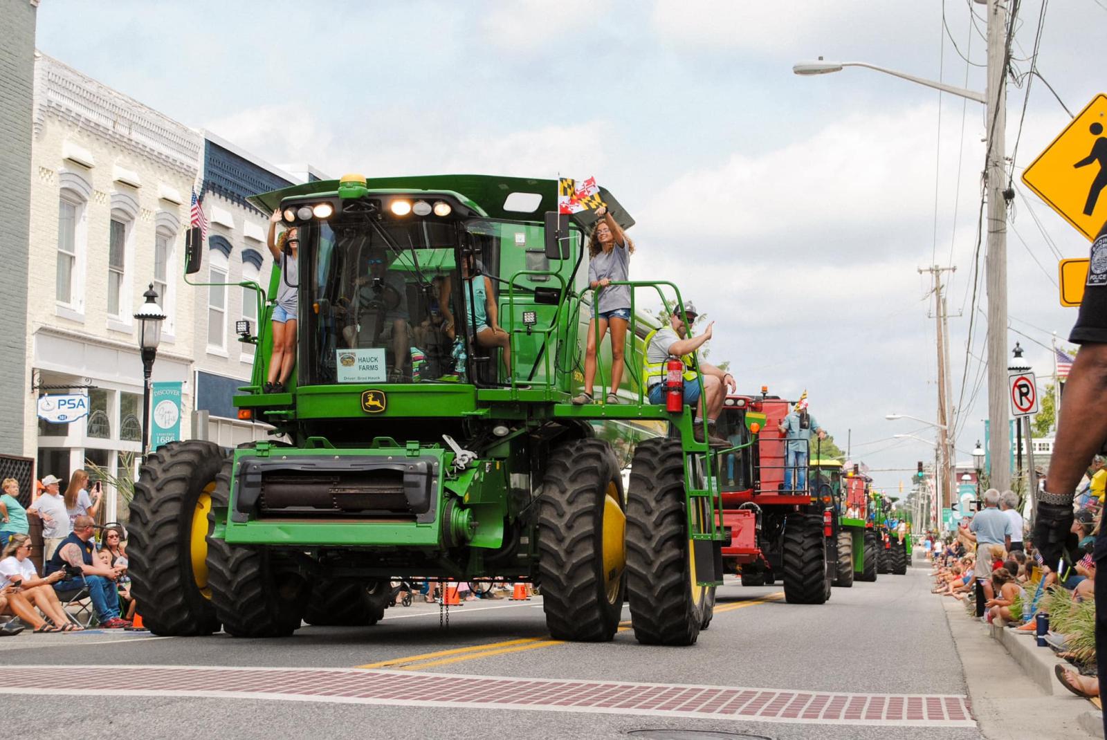 Parade of tractors in Snow Hill festival
