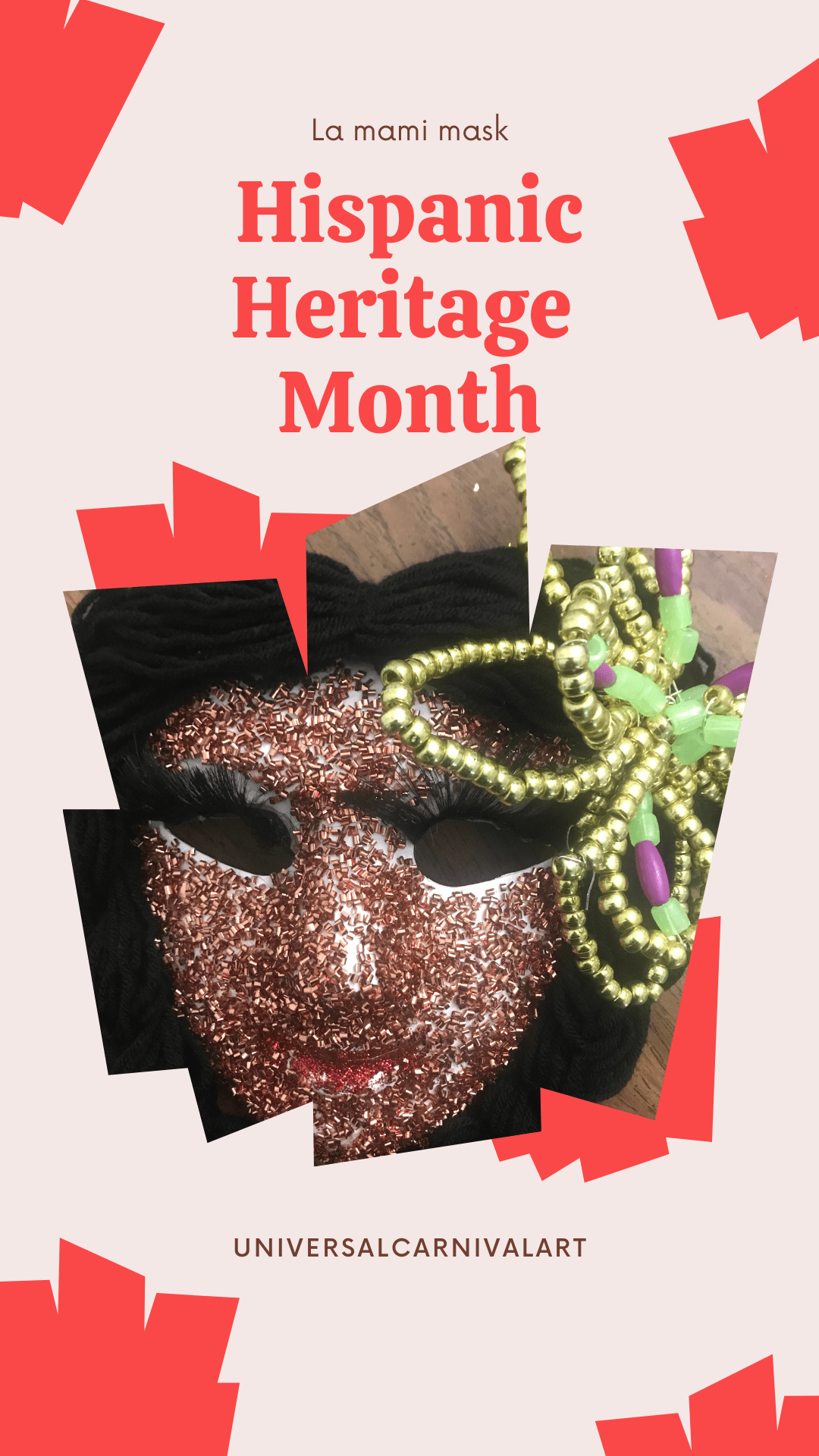 In honor of Hispanic Heritage Month, 
A handcrafted art self-portage piece. 