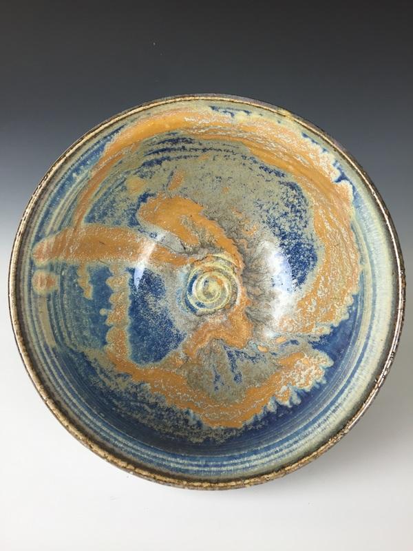 A functional ceramic bowl fired in a soda kiln, this work was published in a regional ceramics publication. 