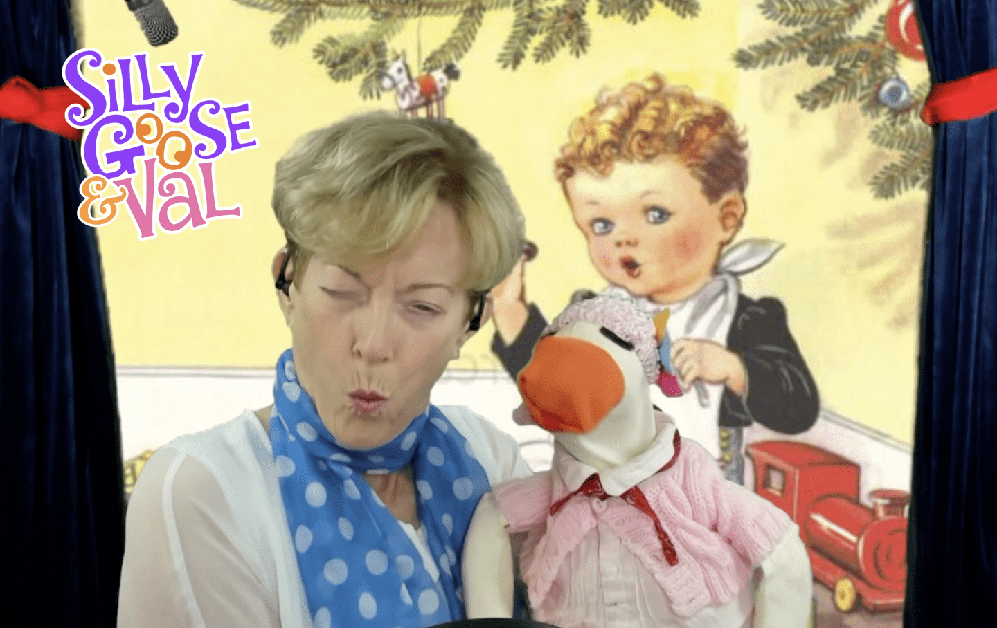 Val Smalkin reacting to Silly Goose's antics.
