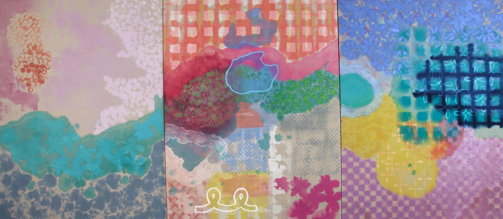 Acrylic stain painting on linen.
